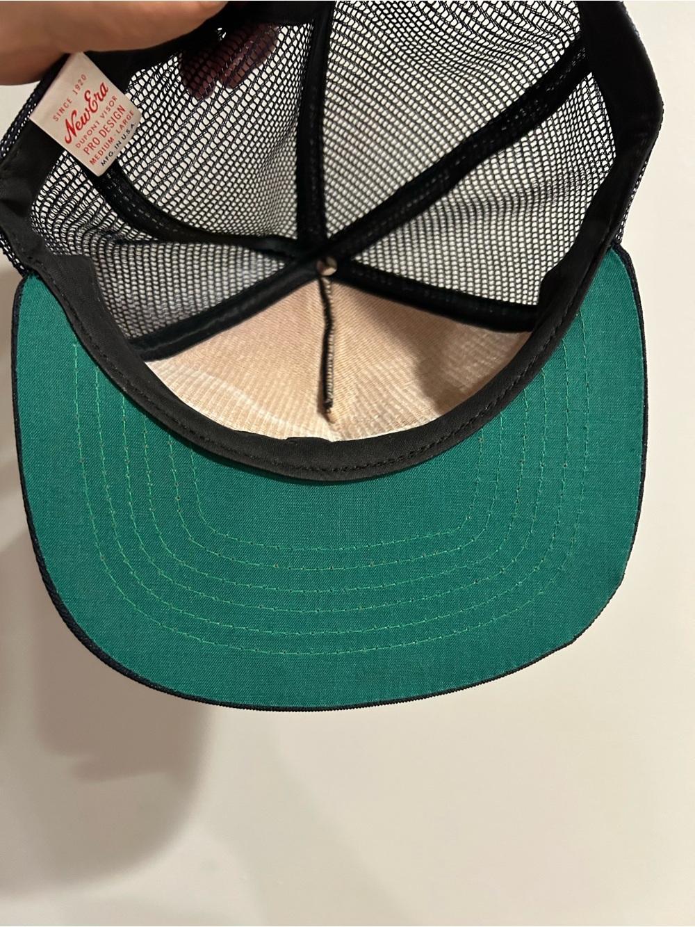 Vintage New Era Trucker Hat Cap NRC in '85 Navy Mesh Snapback Made in USA - Picture 4 of 6